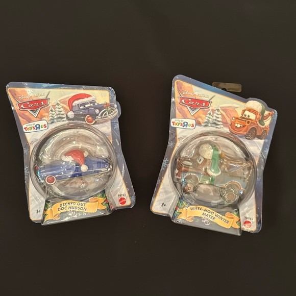 Disney/Pixar decked out Doc Hudson AND whee-hoo Winter Mater toys R Us cars (mlb - Picture 1 of 16
